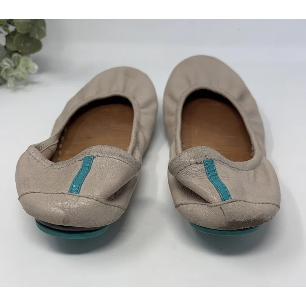 Tieks‎ By Gavrieli Taupe Foldable Ballet Flats US Womens Size 7 Leather